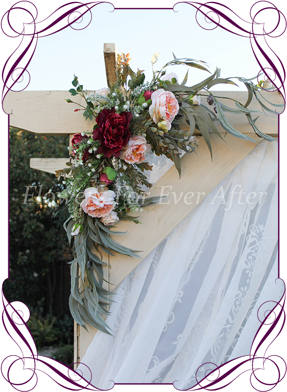 Elegant Wedding Arbor Floral Decoration PNG Image