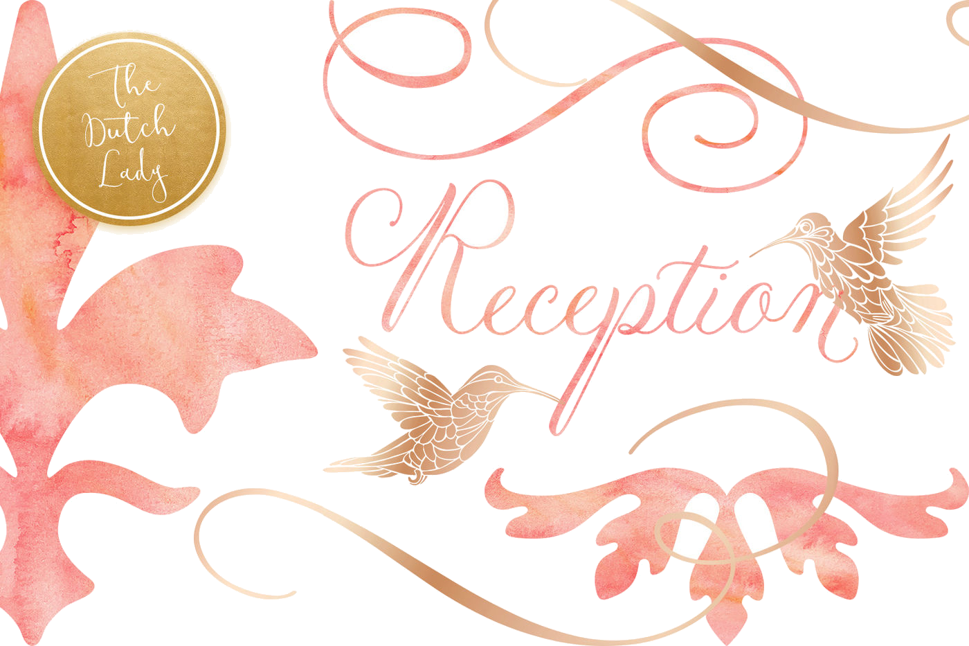 Elegant Wedding Reception Clipart PNG Image