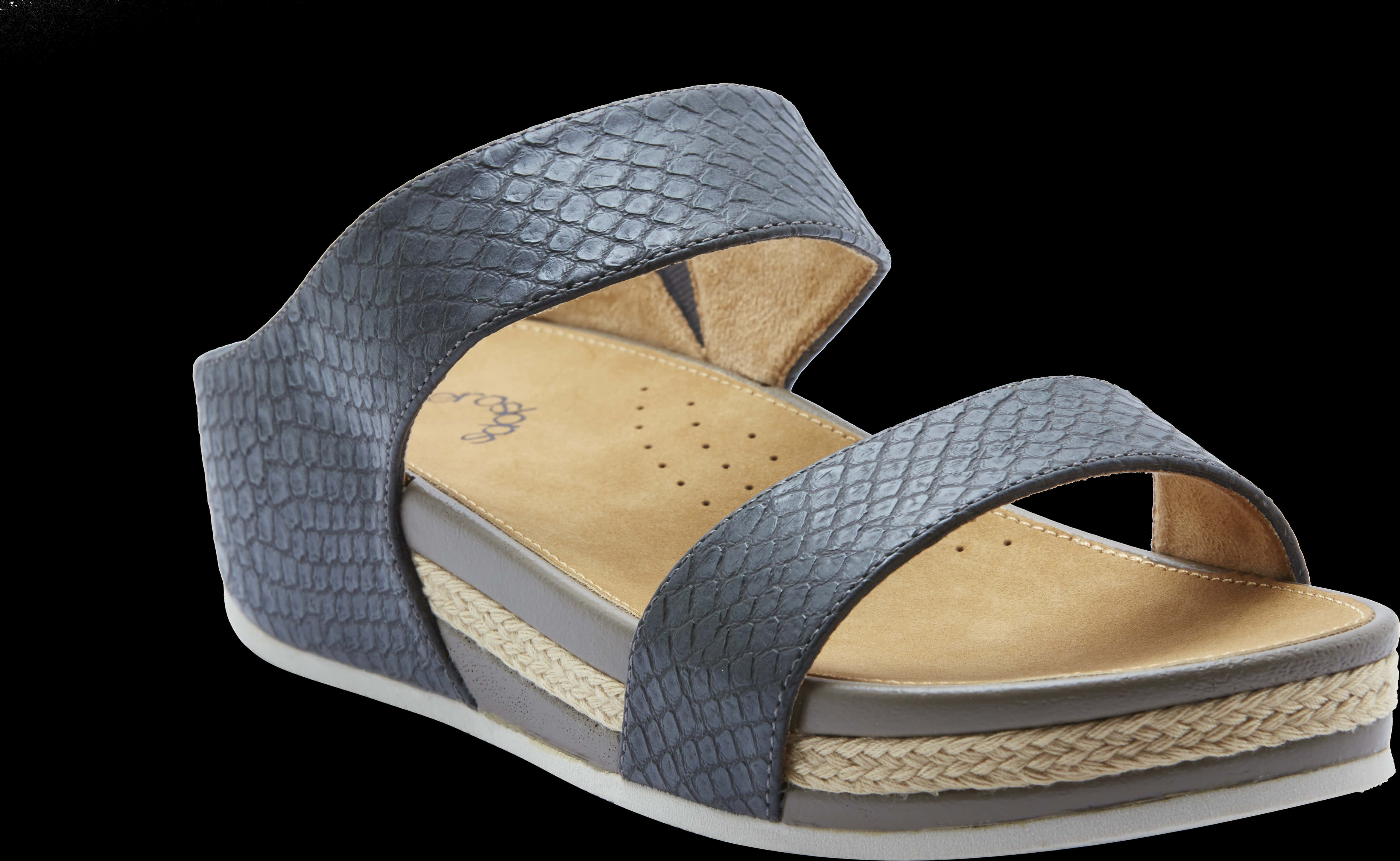 Elegant Wedge Sandal Isolated PNG Image