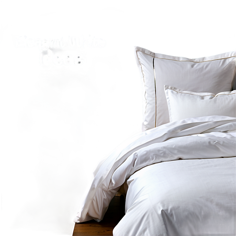 Elegant White Bedding Ideas Png Kst PNG Image