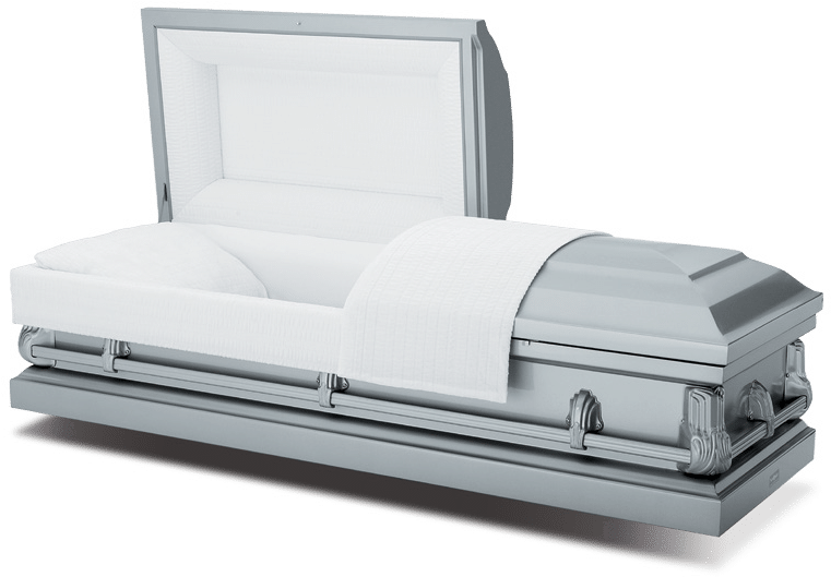 Elegant White Casket PNG Image