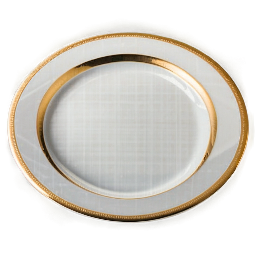 Elegant White Dinner Plate Png 11 PNG Image