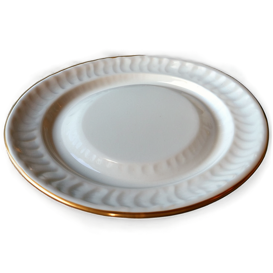 Elegant White Dinner Plate Png Gkv80 PNG Image