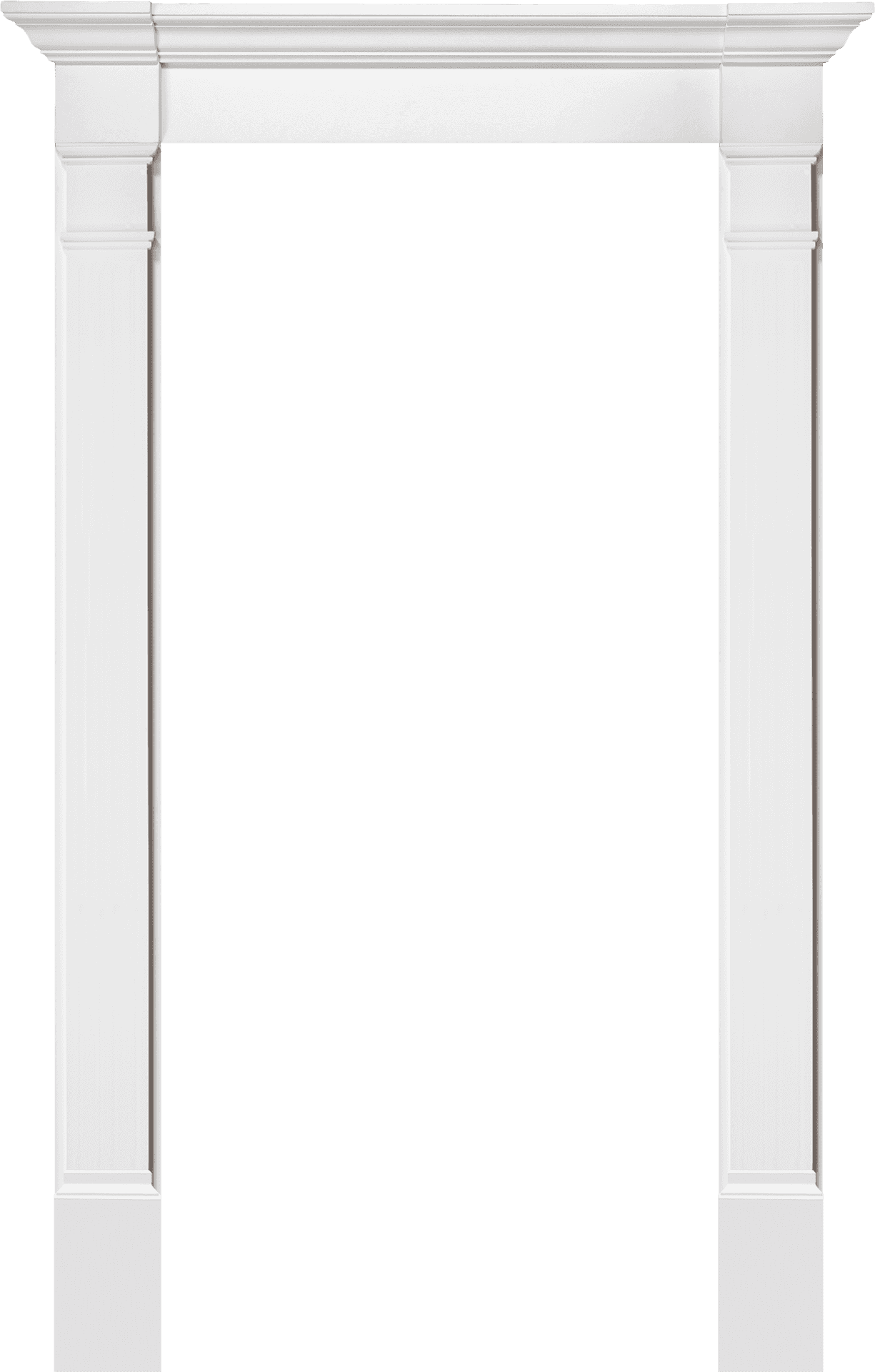 Elegant White Door Frame PNG Image