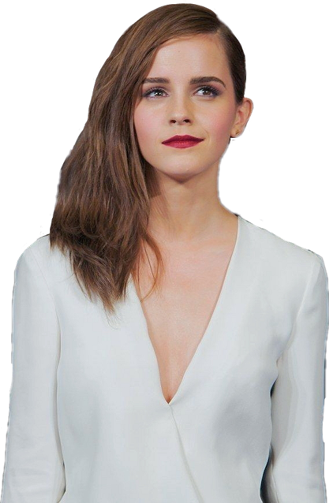 Elegant White Dress Portrait PNG Image