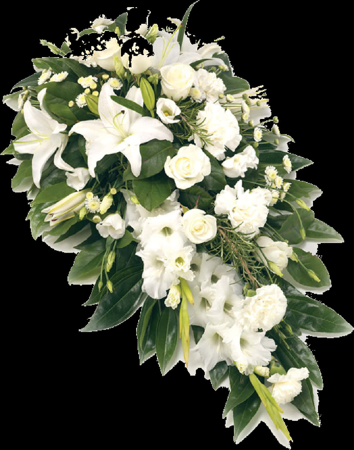 Elegant White Floral Arrangement PNG Image