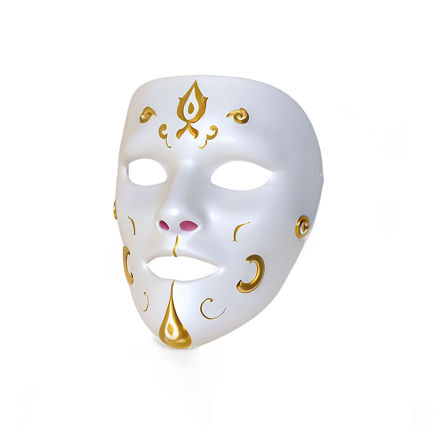 Elegant White Mask Png Hct PNG Image