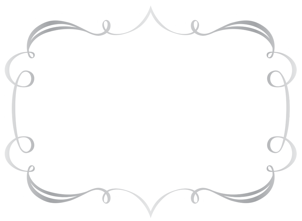 Elegant White Scroll Border Design PNG Image