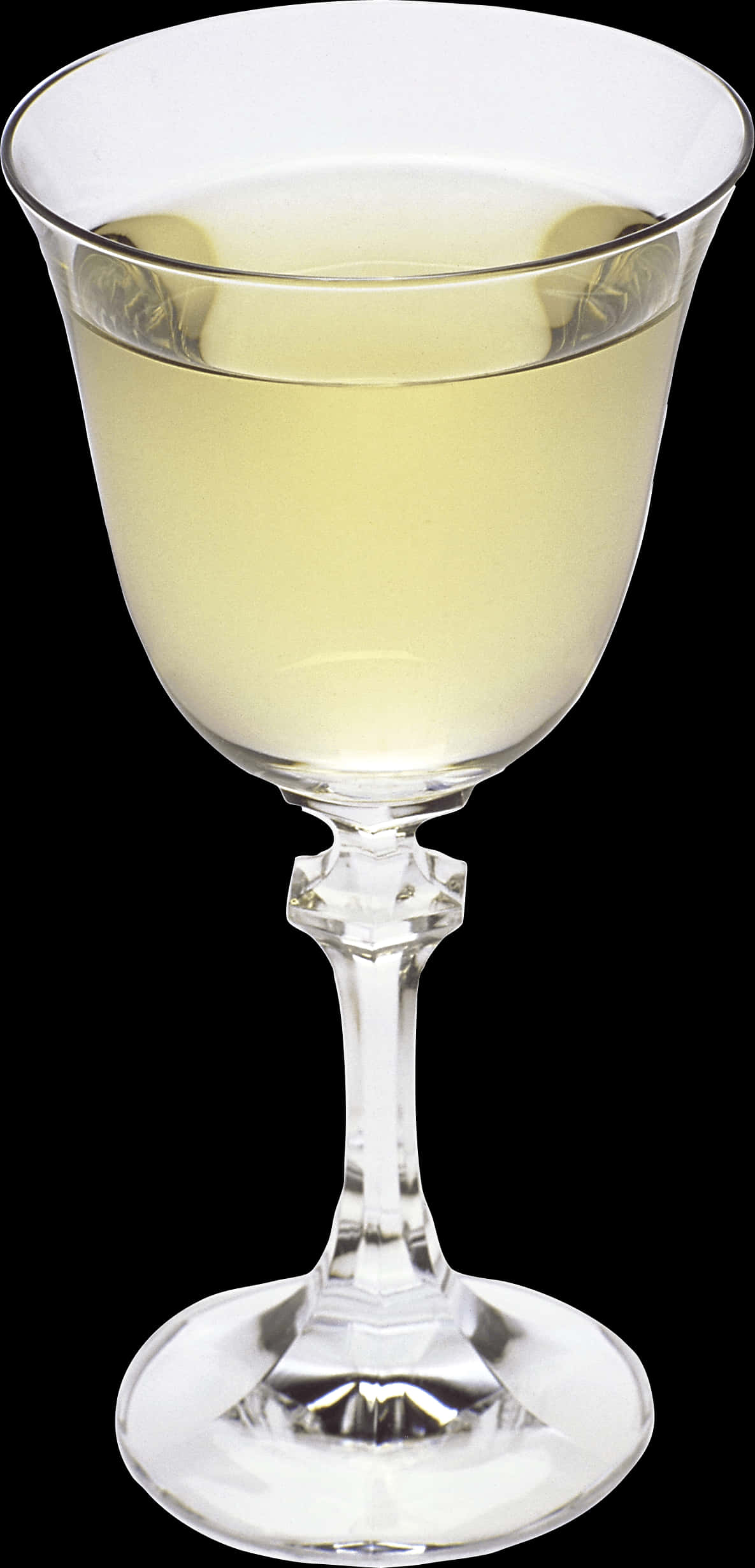 Elegant White Wine Glass PNG Image