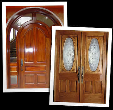 Elegant Wooden Doors Designs PNG Image