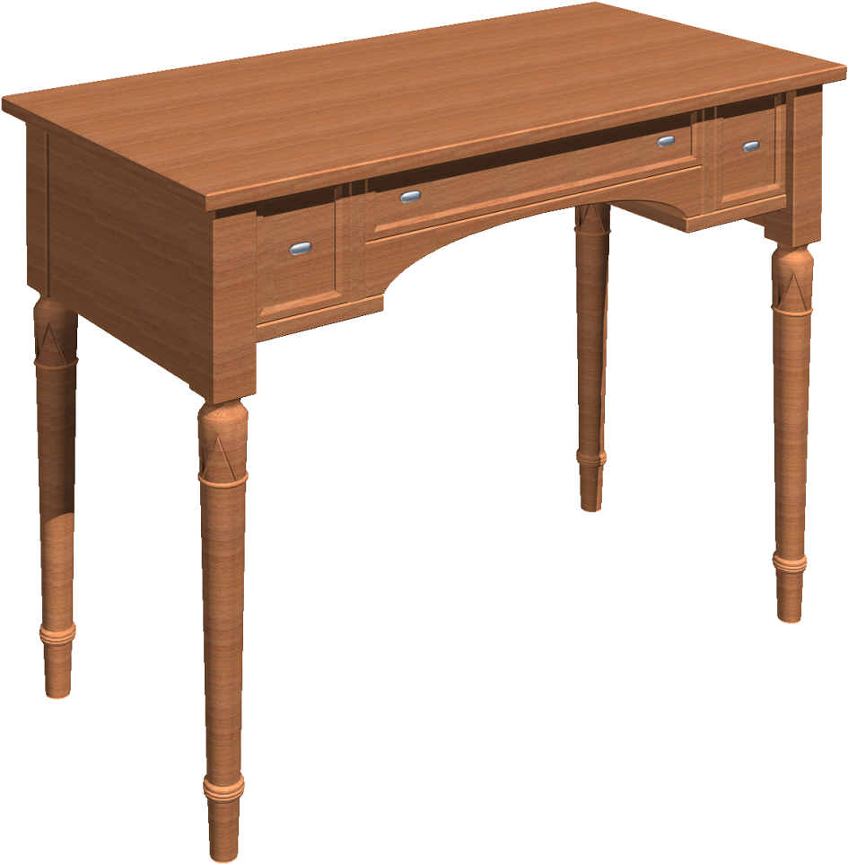 Elegant Wooden Dressing Table Design PNG Image