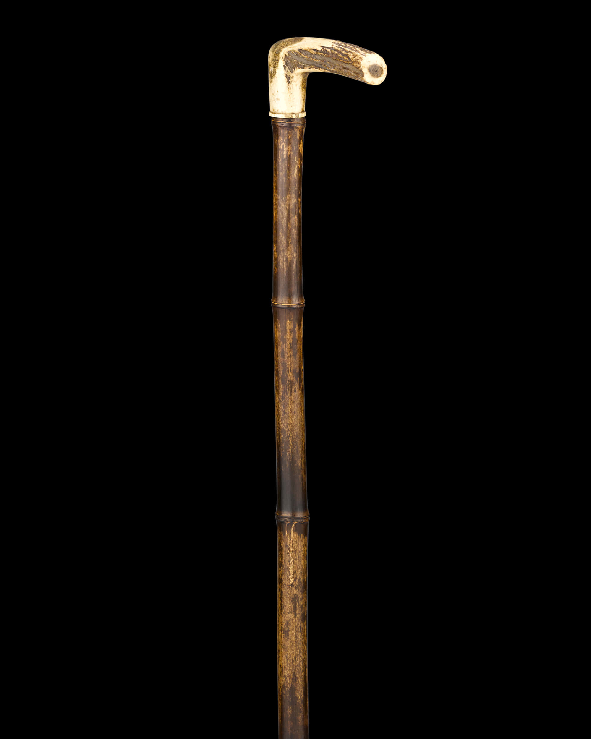 Elegant Wooden Walking Cane PNG Image