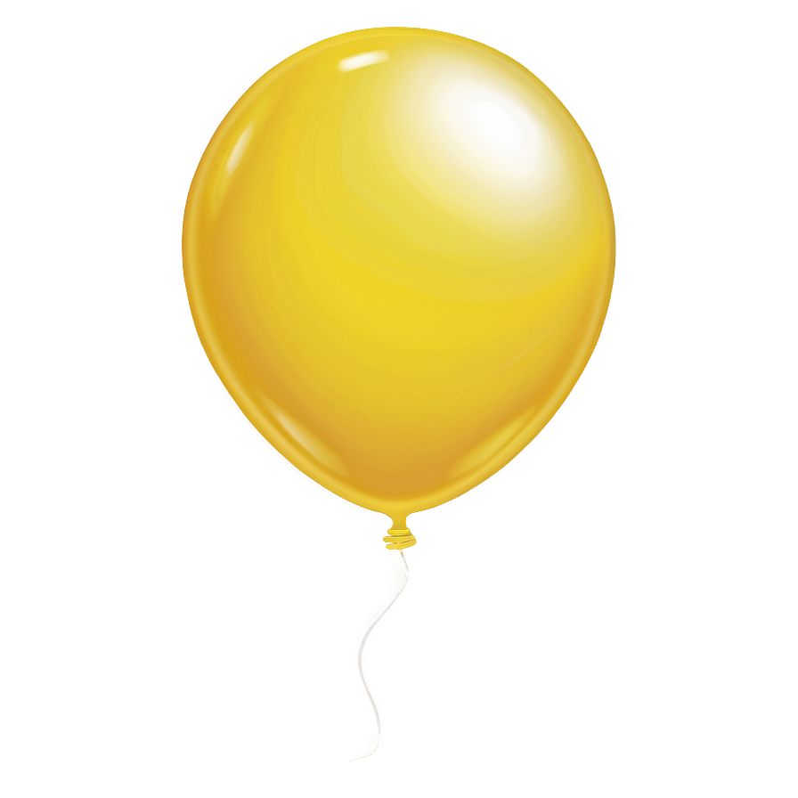 Elegant Yellow Balloon Png Bwu PNG Image