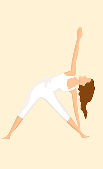 Elegant Yoga Pose Illustration PNG Image