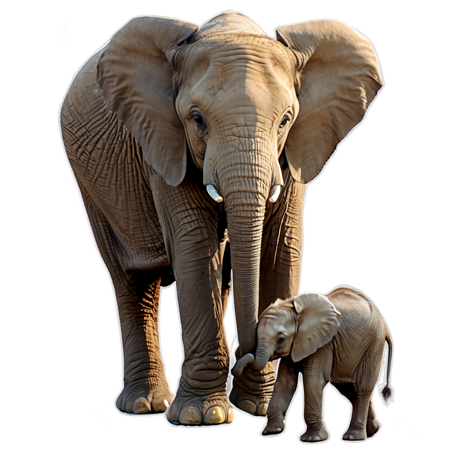 Elephant And Calf Bonding Png 80 PNG Image