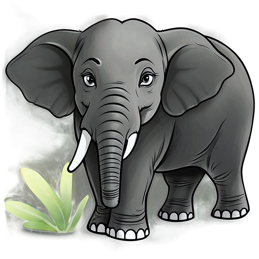 Elephant Cartoon For Coloring Png 06212024 PNG Image