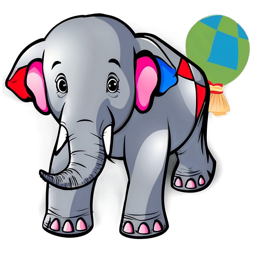 Elephant Cartoon In Circus Png Vvb PNG Image