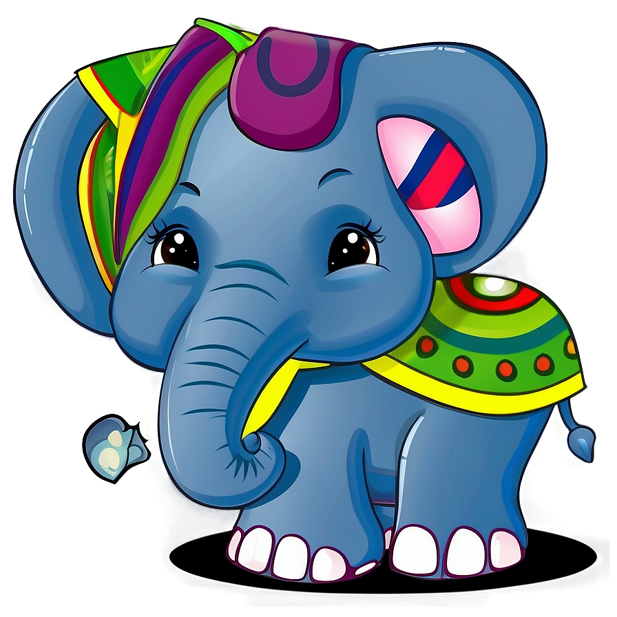 Elephant Cartoon Scene Png Jtu PNG Image