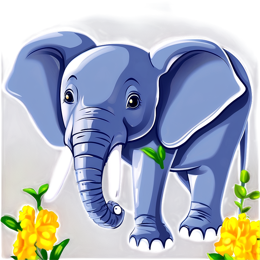 Elephant Cartoon Wallpaper Png Pbu62 PNG Image