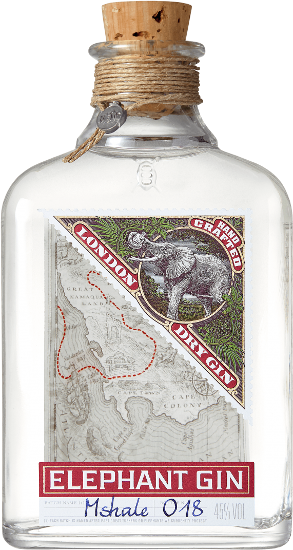 Elephant Gin Bottle Transparent Background PNG Image