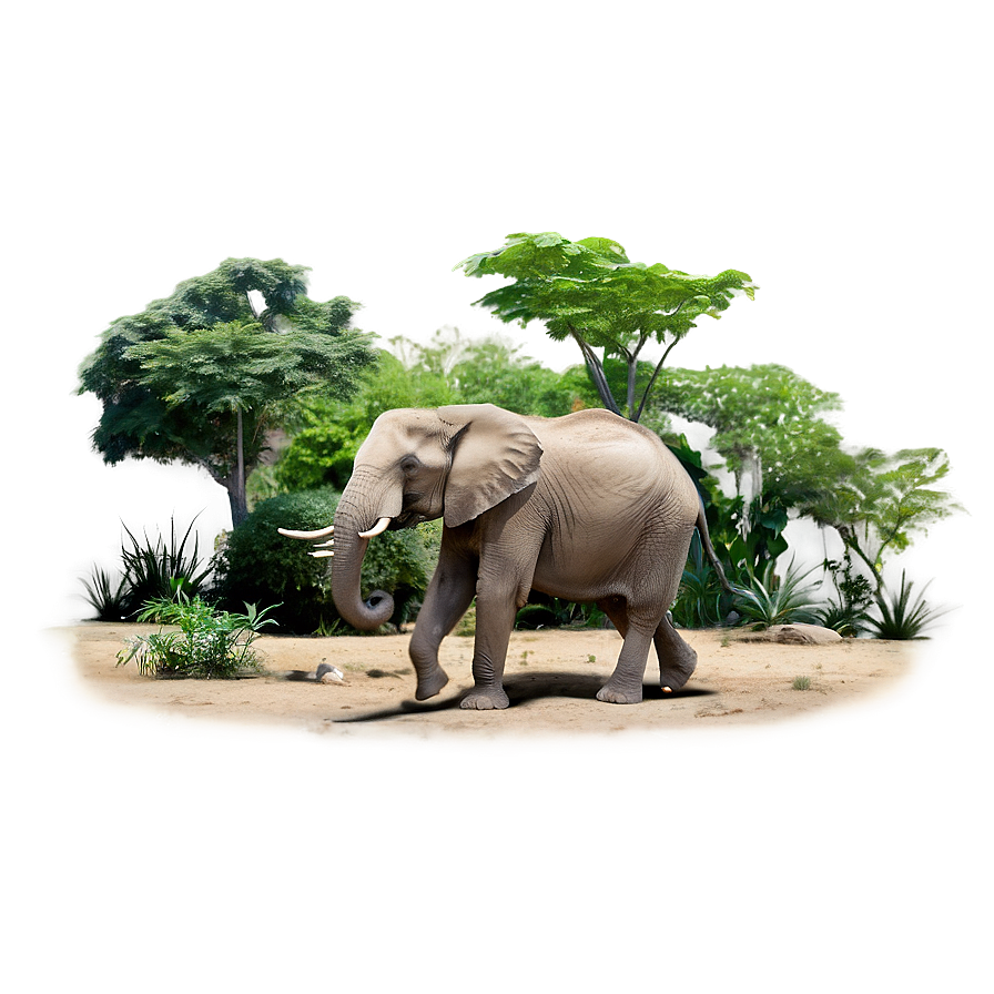 Elephant Habitat Scenery Png 6 PNG Image