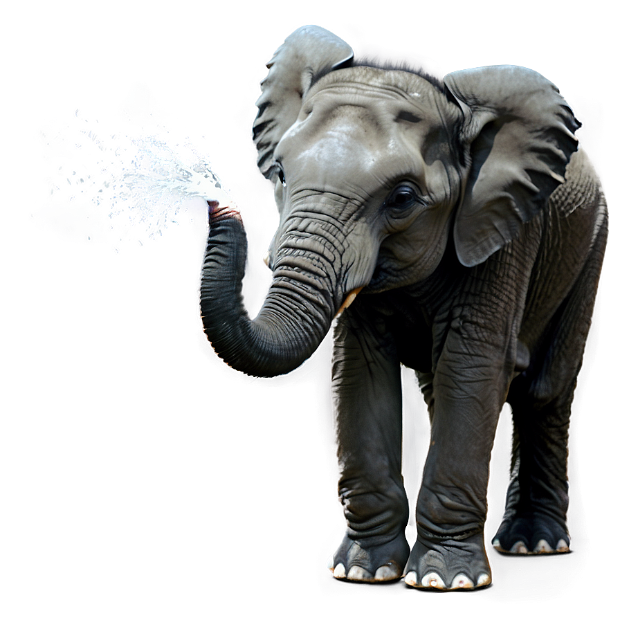 Elephant Spraying Water Png Vph21 PNG Image