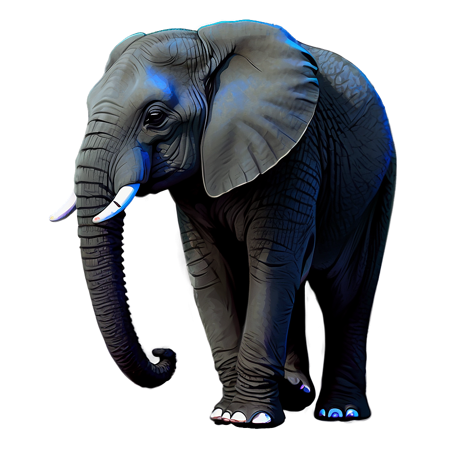 Elephant Under Starry Sky Png Ujb PNG Image