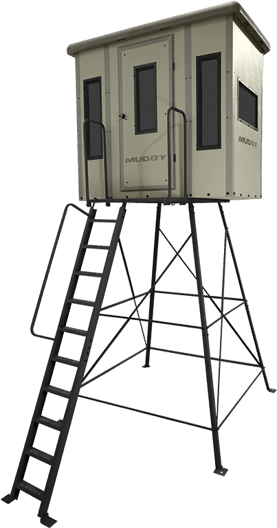 Elevated Hunting Blind Structure PNG Image