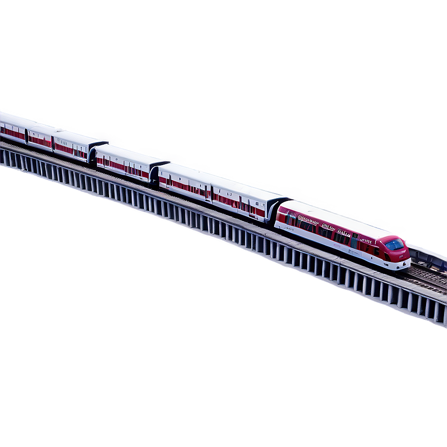 Elevated Railway Tracks City View Png Bim1 PNG Image