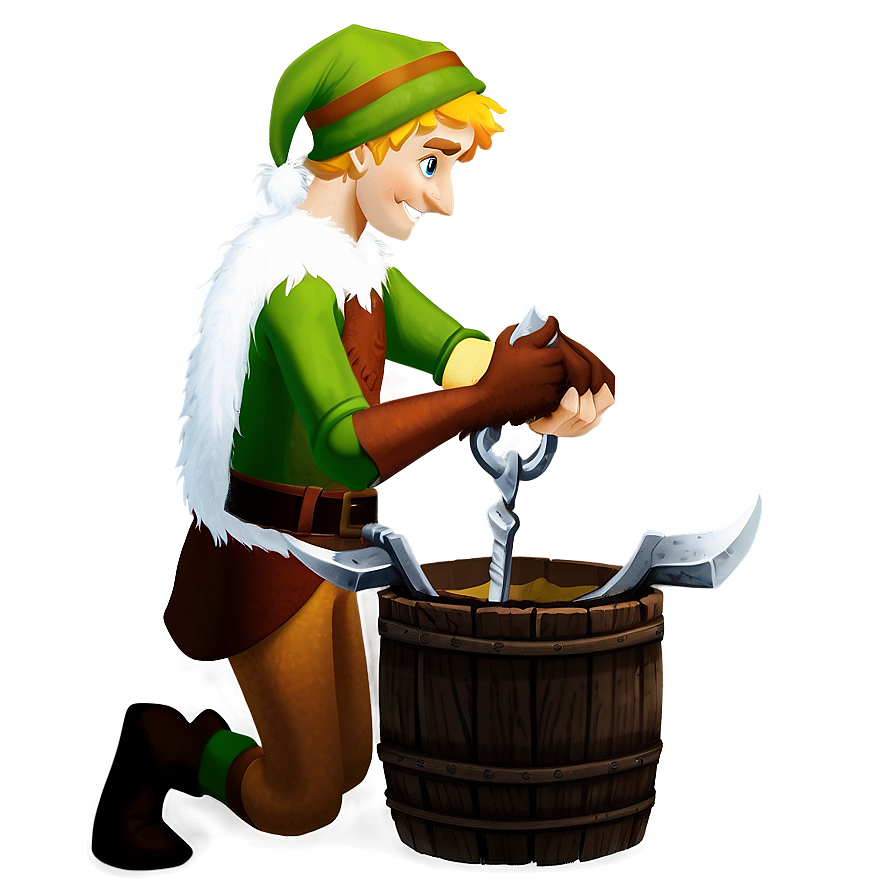 Elf Blacksmith Crafting Png 05232024 PNG Image