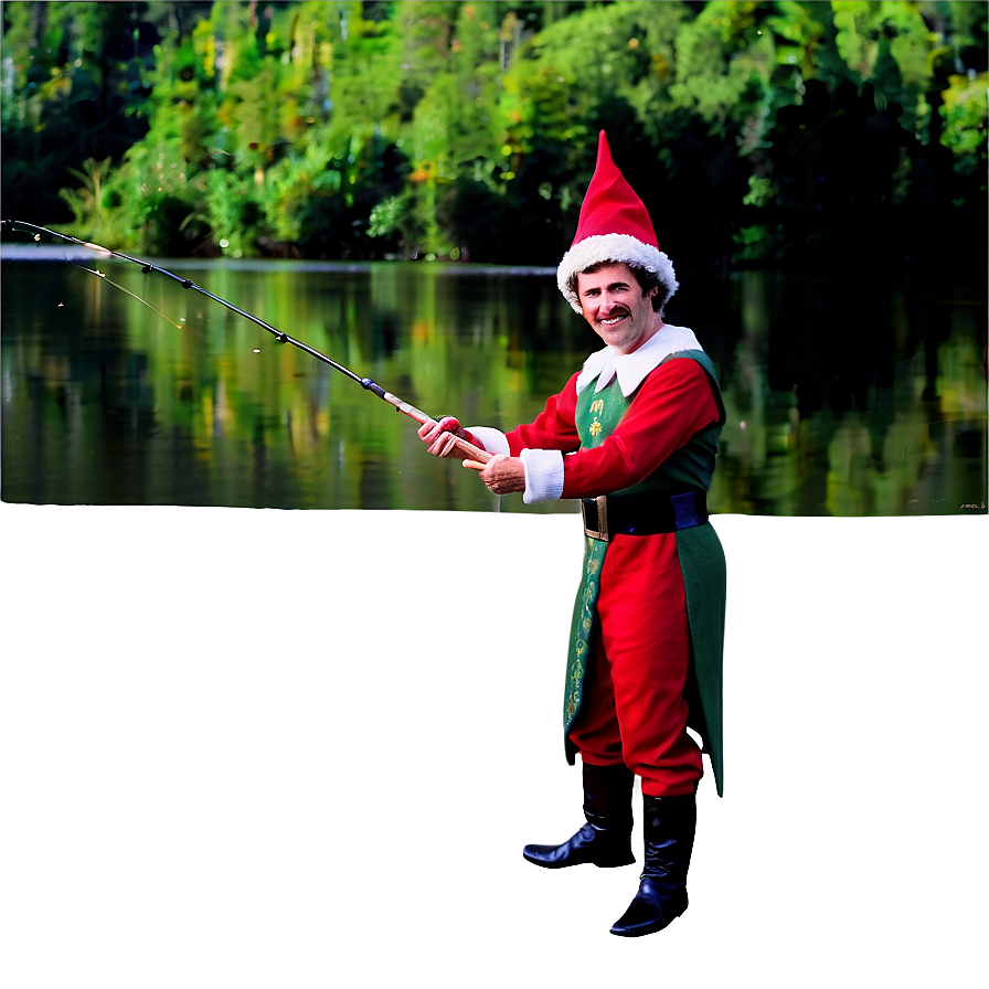 Elf Fishing By The River Png Fev PNG Image