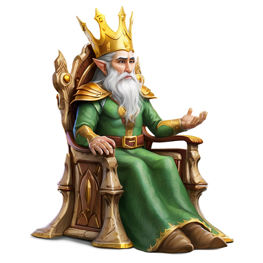 Elf King On Throne Png 05232024 PNG Image