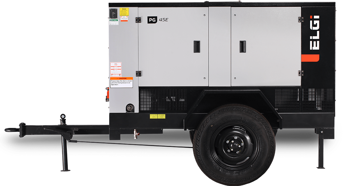 Elgi Industrial Towable Air Compressor PNG Image