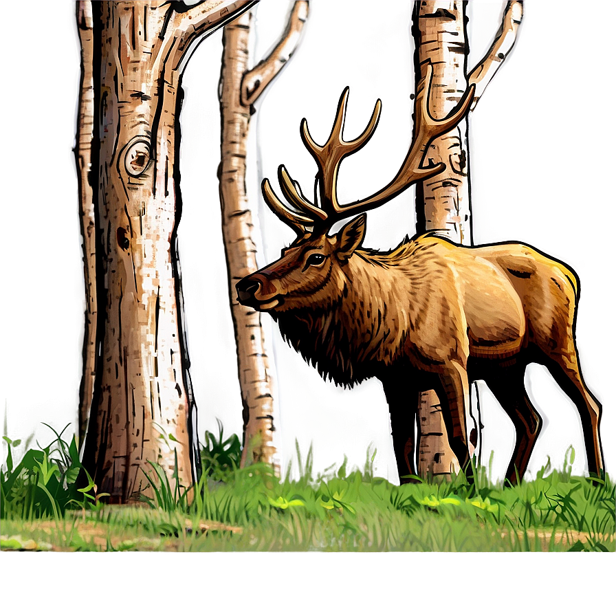 Elk In Forest Png Tfb PNG Image