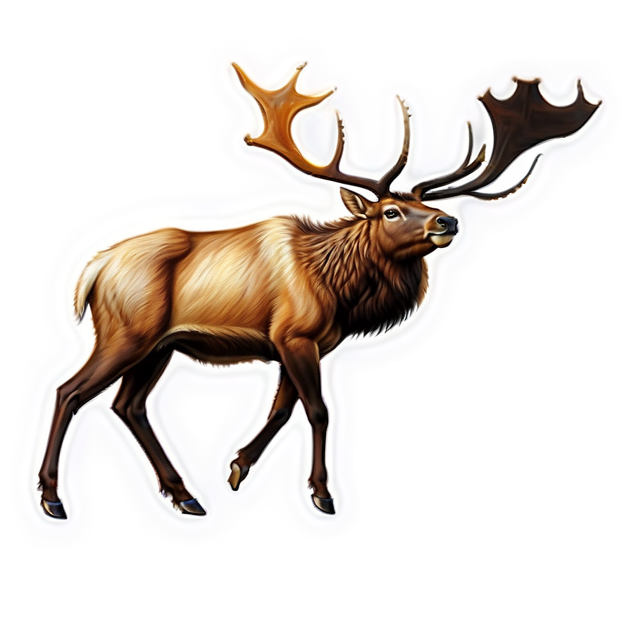 Elk Painting Png Jse62 PNG Image