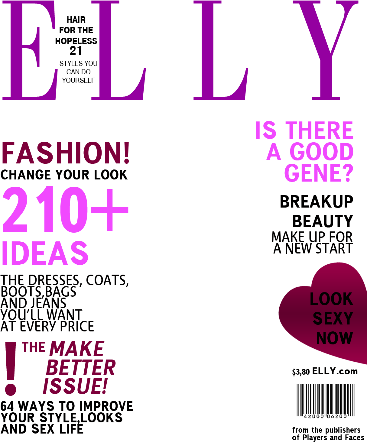 Elle Magazine Cover Fashion Issue PNG Image