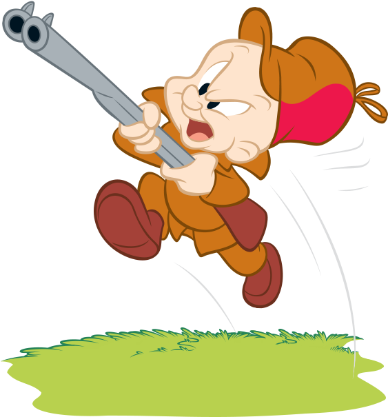 Elmer Fudd Hunting Action PNG Image