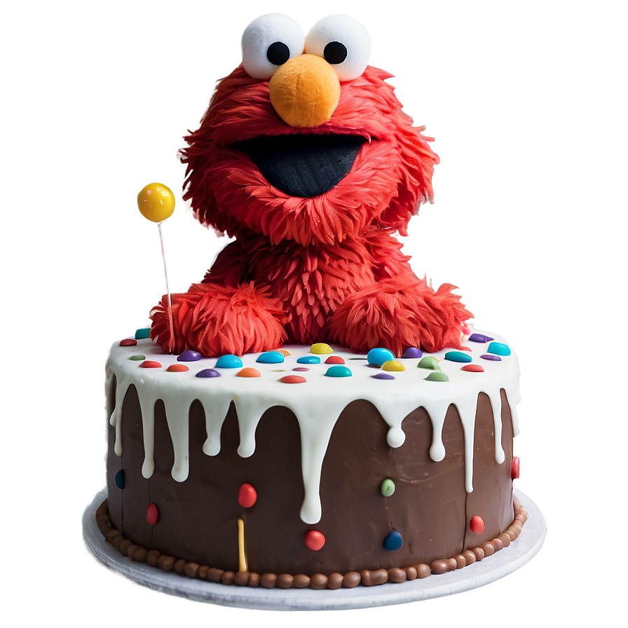 Elmo Birthday Cake Smash Png 06132024 PNG Image