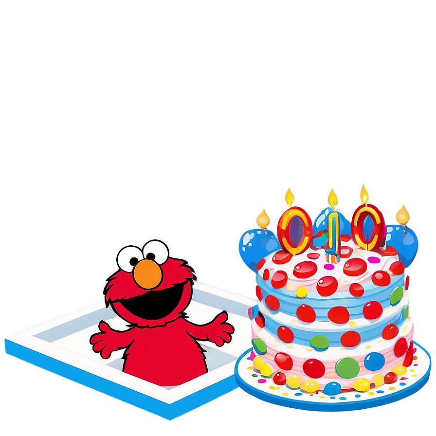 Elmo Birthday Invitation Card Png 06132024 PNG Image