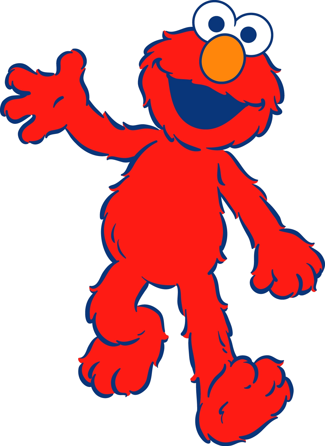 Elmo Waving Graphic PNG Image