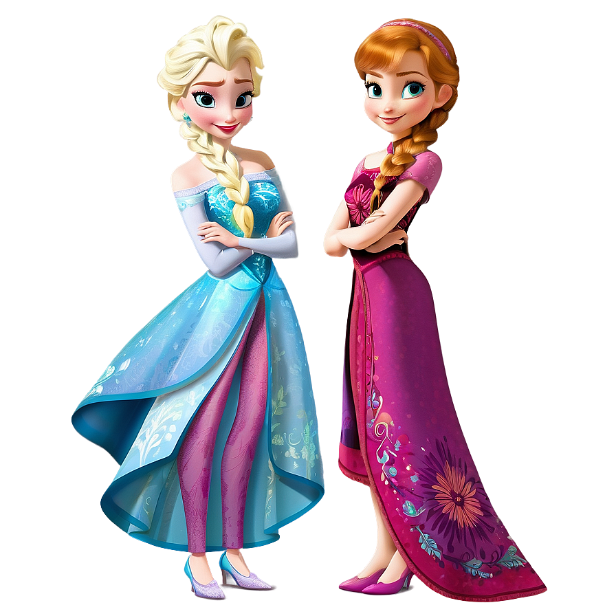 Elsa And Anna's Bond Of Sisters Png 06272024 PNG Image