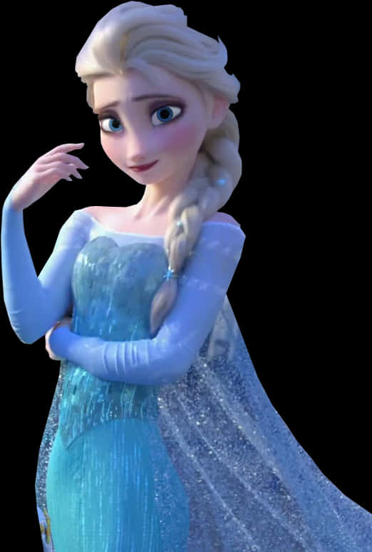 Elsa Frozen Character Pose PNG Image