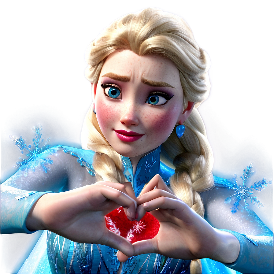 Elsa Frozen Heart Scene Png 15 PNG Image