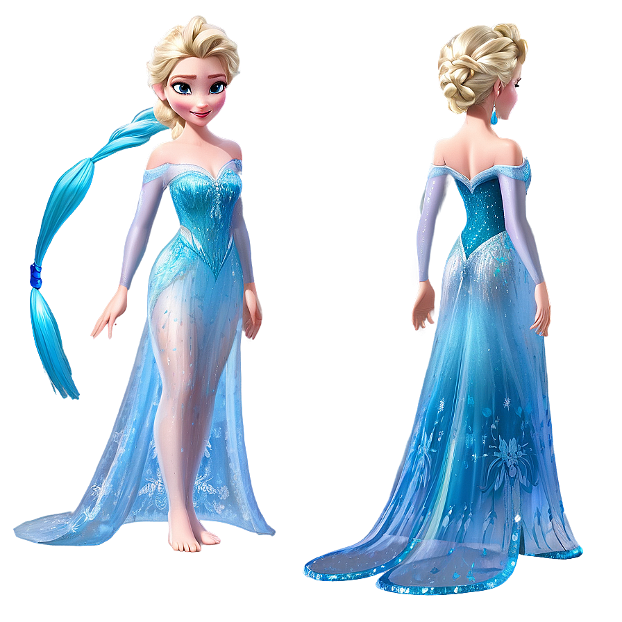 Elsa Ice Gown Transformation Png Fyf PNG Image