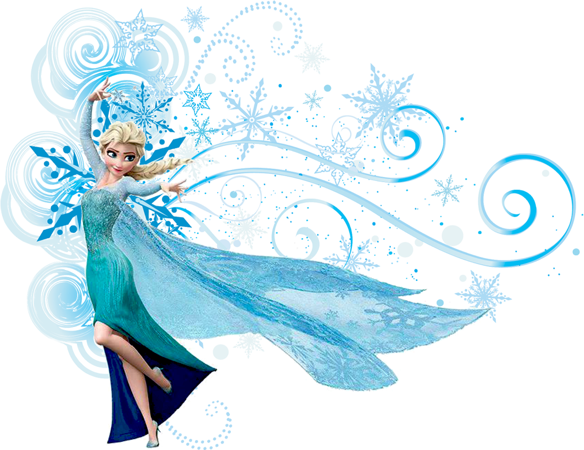 Elsa Magic Frost Patterns PNG Image