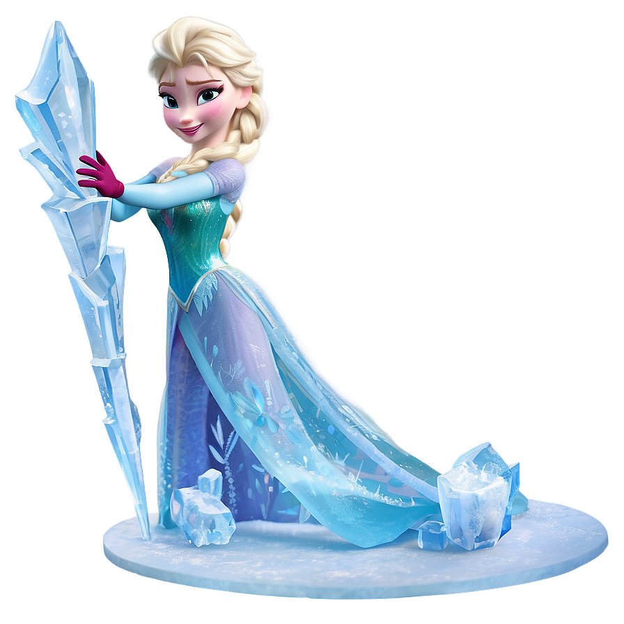 Elsa's Ice Sculpture Creation Png Cwb67 PNG Image