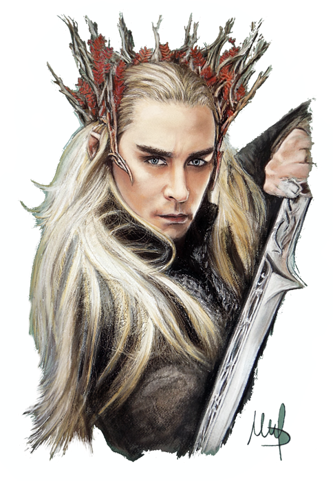 Elven_ Warrior_ With_ Crown_ And_ Sword.png PNG Image