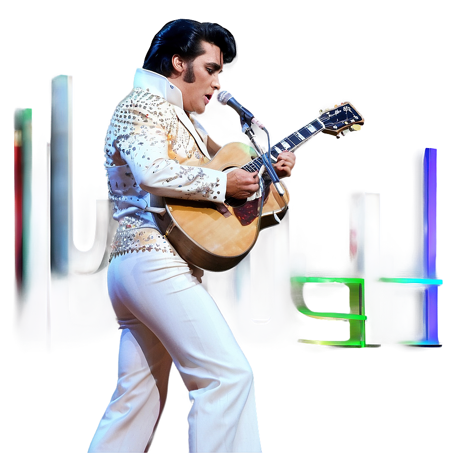 Elvis On Stage Performance Png 3 PNG Image