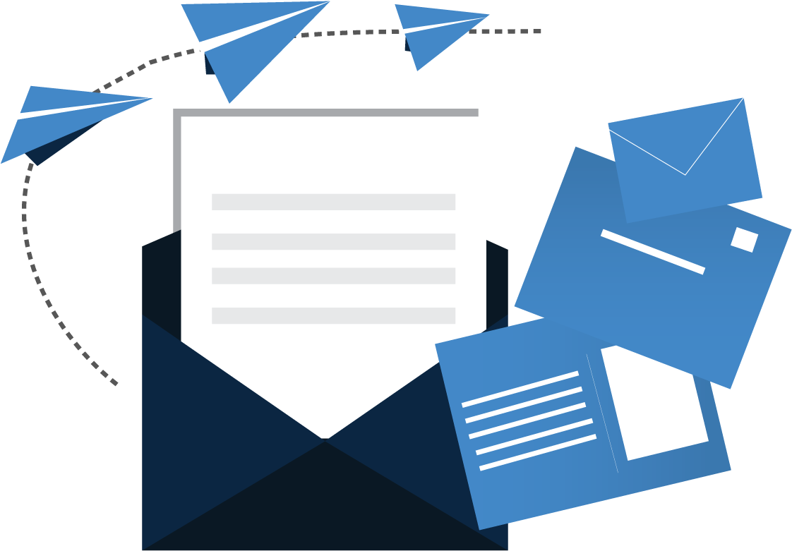 Email Communication Concept PNG Image