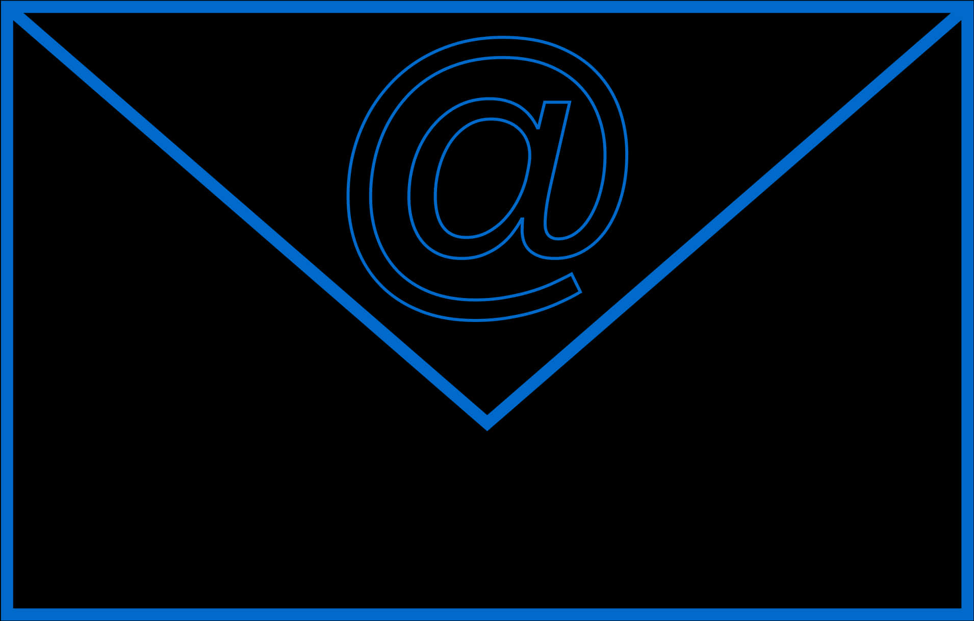 Email Envelope At Symbol Graphic PNG Image